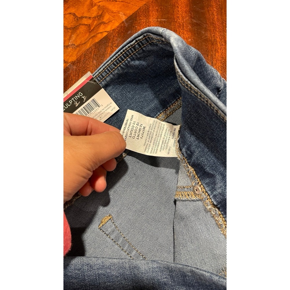 Lee Sculpting Slim Leg Jeans Women Size 12 Short Mid Rise Stretch Denim NWT - Picture 4 of 12